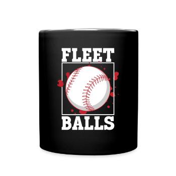Flotte Bälle - Lustiger Baseball - Tasse einfarbig - Schwarz - Vorne