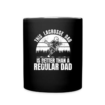 Lustiger Lacrosse Vater - Tasse einfarbig - Schwarz - Vorne