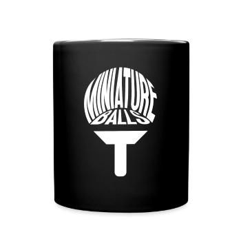 Miniaturbälle - Lustiges Ping Pong - Tasse einfarbig - Schwarz - Vorne