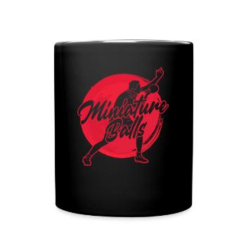 Miniaturbälle - Lustiges Ping Pong - Tasse einfarbig - Schwarz - Vorne
