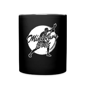 Miniaturbälle - Lustiges Ping Pong - Tasse einfarbig - Schwarz - Vorne