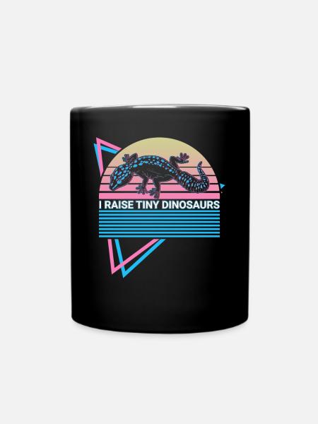 Leopard Gecko Retro - Tasse einfarbig - Schwarz