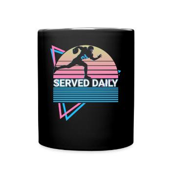 Football Lineman Retro - Mug uni - noir - Devant
