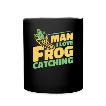 Man I Love Frog Catching Tree Frog Toad Frog - Full Colour Mug - black - Front