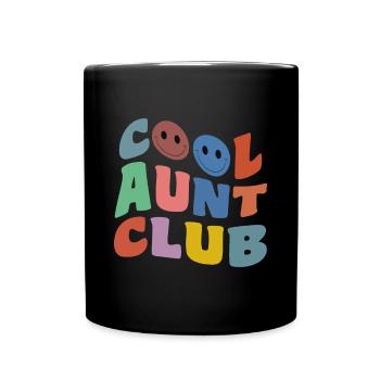 Cool Aunt Club Funny Smile Colorful Cool Aunt Club - Full Colour Mug - black - Front