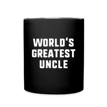World's Greatest Uncle Funny Gift Father's Day Chr - Full Colour Mug - black - Front