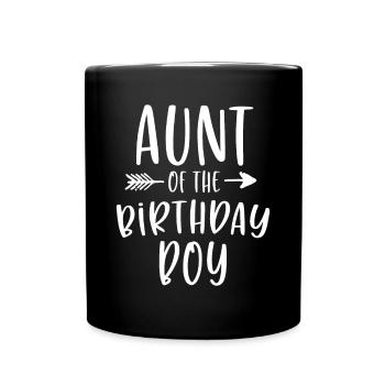 Tante des Geburtstagskindes Tante und Neffe Bday Pa - Tasse einfarbig - Schwarz - Vorne