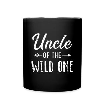 Homme Oncle de la sauvage une fille correspondant à la famille - Mug uni - noir - Devant