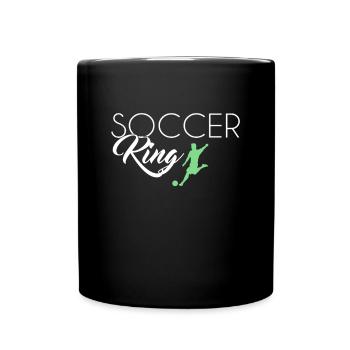 Fußball King - Tasse einfarbig - Schwarz - Vorne