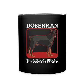 Doberman Dog Dog Owner Gift - Full Colour Mug - black - Front