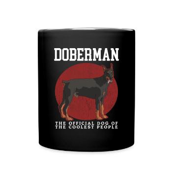 Doberman Dog Owner Dog Gift - Full Colour Mug - black - Front