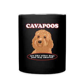 Cavapoo Dog Cavoodle Dog Owner Gift - Full Colour Mug - black - Front