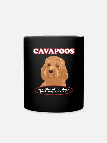 Cavapoo Hund Cavoodle Hundebesitzer Geschenk - Tasse einfarbig - Schwarz