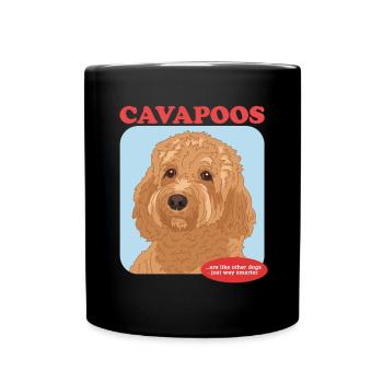 Cavapoo Dogs Cavoodle Dog Owner Gift - Full Colour Mug - black - Front