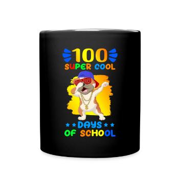 100 School Days School Students Children Gift - Full Colour Mug - black - Front
