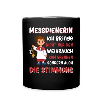 Messdiener Ministrant - Tasse einfarbig - Schwarz - Vorne