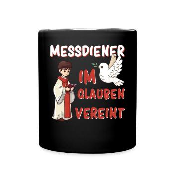 Messdiener Im Glauben Vereint - Tasse einfarbig - Schwarz - Vorne