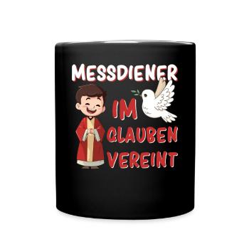 Messdiener Im Glauben Vereint - Tasse einfarbig - Schwarz - Vorne