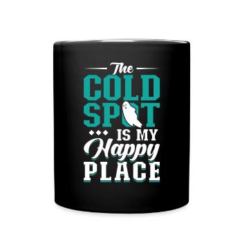 Le point froid est mon endroit heureux - Mug uni - noir - Devant