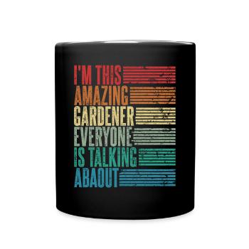 Vintage Jardinier Jardinier Cadeau Rétro - Mug uni - noir - Devant
