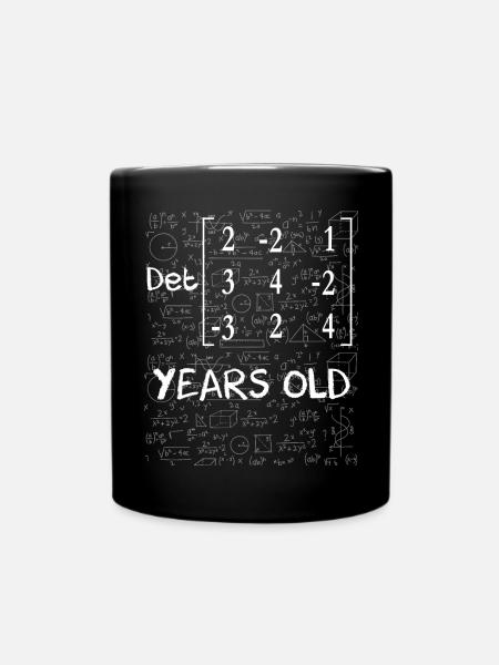 70. Geburtstag 70 Jahre Matrixdeterminante - Tasse einfarbig - Schwarz