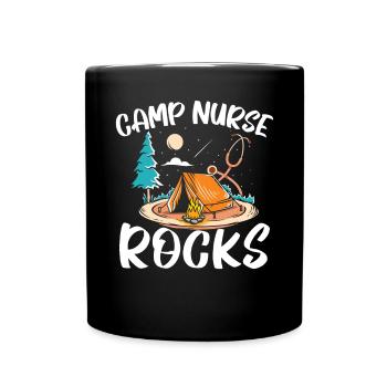 Camp Krankenschwester Camping Krankenschwester Krankenschwester Camper - Tasse einfarbig - Schwarz - Vorne