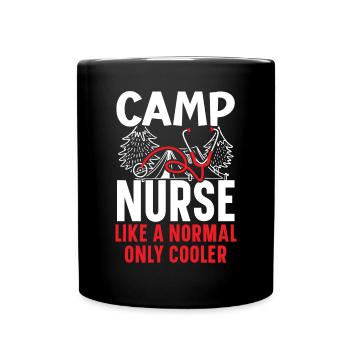 Camp Krankenschwester Camping Krankenschwester Krankenschwester Camper - Tasse einfarbig - Schwarz - Vorne