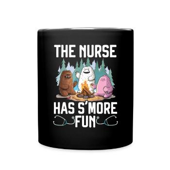 Camp Krankenschwester Camping Krankenschwester Krankenschwester Camper - Tasse einfarbig - Schwarz - Vorne