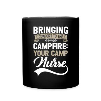 Camp Krankenschwester Camping Krankenschwester Krankenschwester Camper - Tasse einfarbig - Schwarz - Vorne