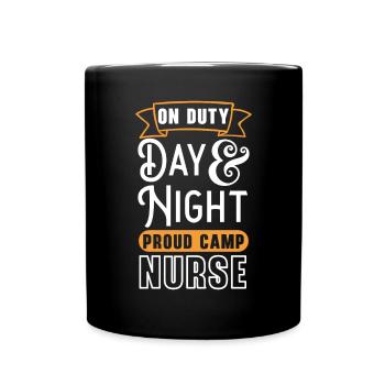 Camp Krankenschwester Camping Krankenschwester Krankenschwester Camper - Tasse einfarbig - Schwarz - Vorne
