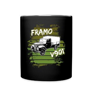 Camion transporteur à plateau Framo DDR IFA Oldtimer - Mug uni - noir - Devant
