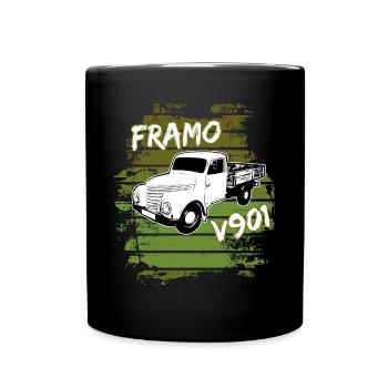 Camion transporteur à plateau Framo DDR IFA Oldtimer - Mug uni - noir - Devant