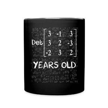 78. Geburtstag 78 Jahre Matrixdeterminante - Tasse einfarbig - Schwarz - Vorne