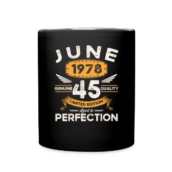 45e anniversaire Homme Juin Né en 1978 Légendaire - Mug uni - noir - Devant