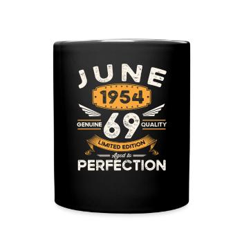 70. Geburtstag Mann June Jahrgang 1954 Legendär - Tasse einfarbig - Schwarz - Vorne