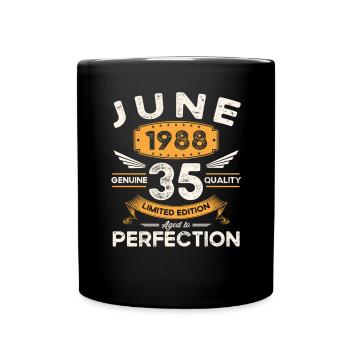 35th Birthday Man June Born 1988 Legendary - Full Colour Mug - black - Front