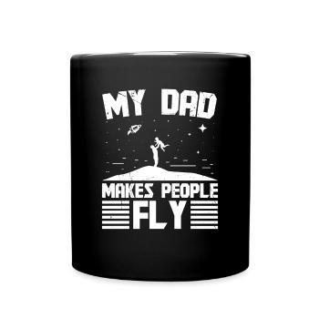 Aerospace Engineer Dad Makes People Fly Engineer - Full Colour Mug - black - Front