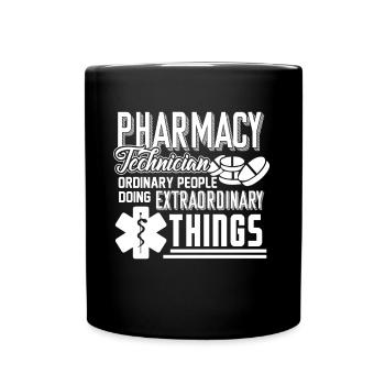 Pharmacy Technician Pharmacy Technician Doing - Full Colour Mug - black - Front