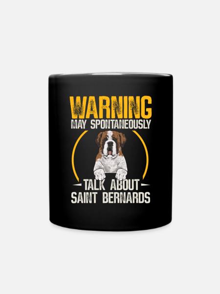 Bernhardiner St. Bernhardshund Hund - Tasse einfarbig - Schwarz