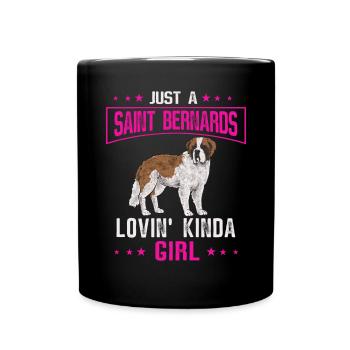 Saint-Bernard Chien Saint-Bernard - Mug uni - noir - Devant
