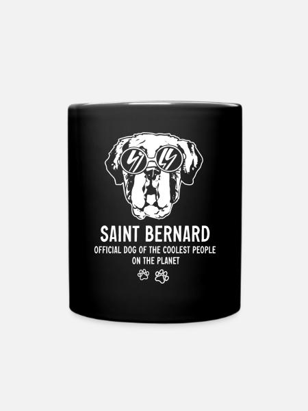 Bernhardiner St. Bernhardshund Hund - Tasse einfarbig - Schwarz