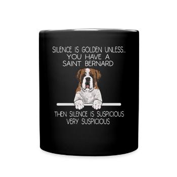 St. Bernard St. Bernard Dog Dog - Full Colour Mug - black - Front