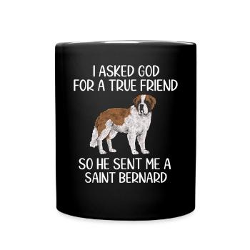 St. Bernard St. Bernard Dog Dog - Full Colour Mug - black - Front
