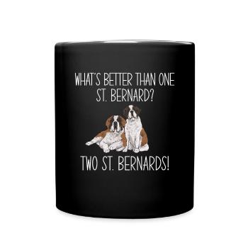 St. Bernard St. Bernard Dog Dog - Full Colour Mug - black - Front