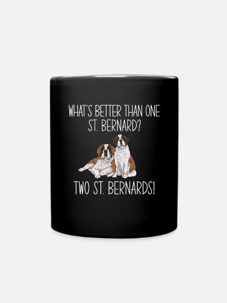 Bernhardiner St. Bernhardshund Hund - Tasse einfarbig - Schwarz