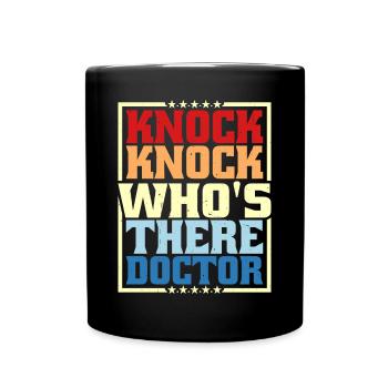 Knock Knock Who's There Doctor 8 - Full Colour Mug - black - Front