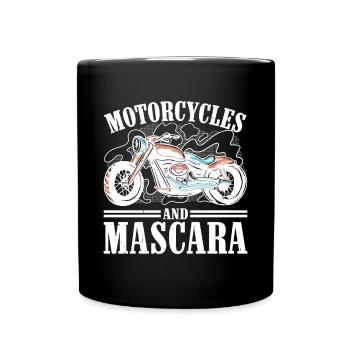 Motorcycles And Mascara - Tasse einfarbig - Schwarz - Vorne