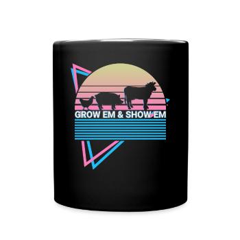 Viehzucht Retro - Tasse einfarbig - Schwarz - Vorne
