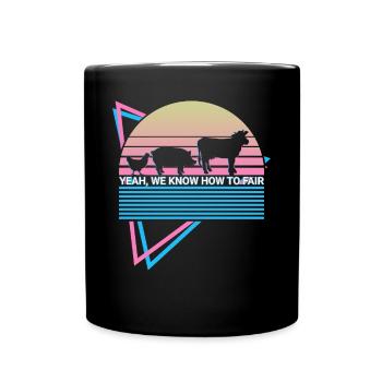Viehzucht Retro - Tasse einfarbig - Schwarz - Vorne