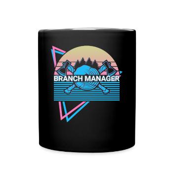 Lumberjack Woodworking Retro - Full Colour Mug - black - Front